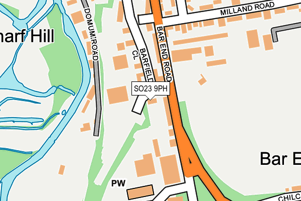 SO23 9PH map - OS OpenMap – Local (Ordnance Survey)