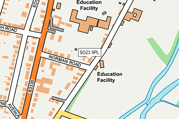 SO23 9PL map - OS OpenMap – Local (Ordnance Survey)