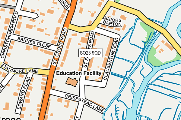 SO23 9QD map - OS OpenMap – Local (Ordnance Survey)