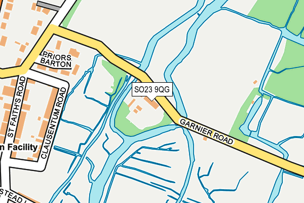 SO23 9QG map - OS OpenMap – Local (Ordnance Survey)