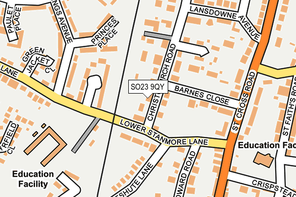 SO23 9QY map - OS OpenMap – Local (Ordnance Survey)