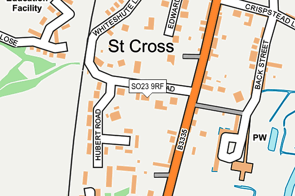 SO23 9RF map - OS OpenMap – Local (Ordnance Survey)