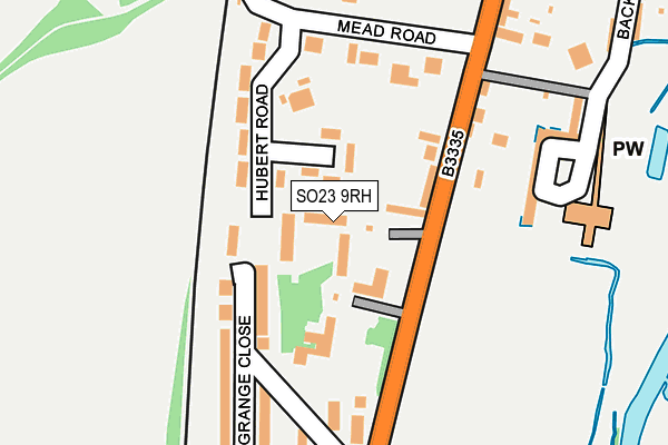 SO23 9RH map - OS OpenMap – Local (Ordnance Survey)