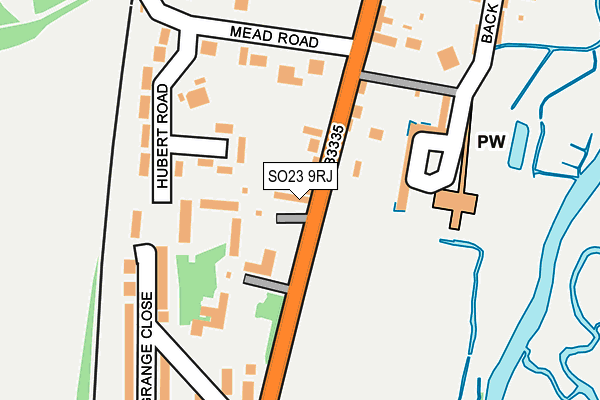 SO23 9RJ map - OS OpenMap – Local (Ordnance Survey)