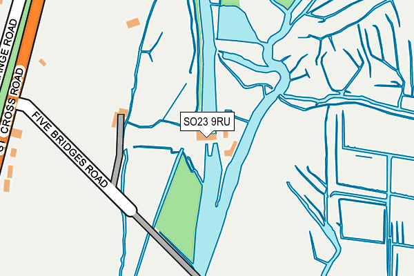 SO23 9RU map - OS OpenMap – Local (Ordnance Survey)