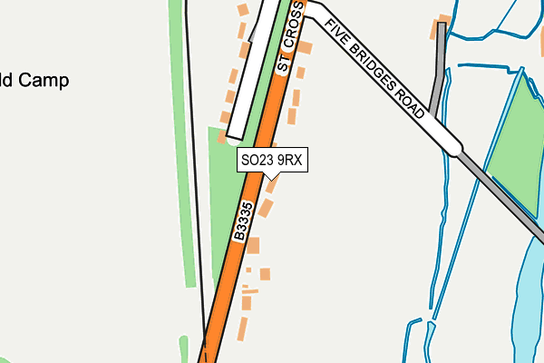 SO23 9RX map - OS OpenMap – Local (Ordnance Survey)