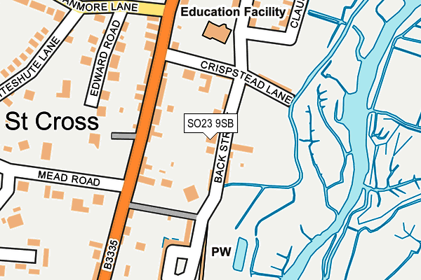 SO23 9SB map - OS OpenMap – Local (Ordnance Survey)