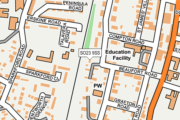 SO23 9SS map - OS OpenMap – Local (Ordnance Survey)