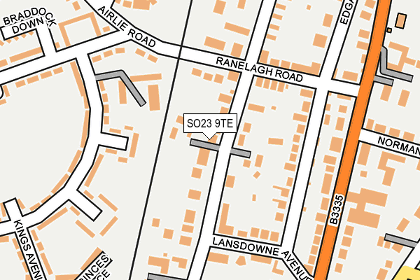 SO23 9TE map - OS OpenMap – Local (Ordnance Survey)