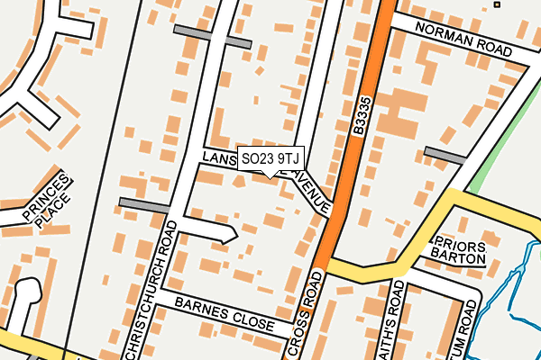 SO23 9TJ map - OS OpenMap – Local (Ordnance Survey)
