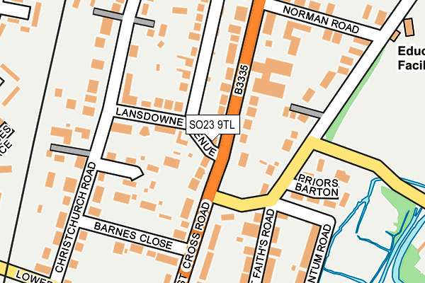 SO23 9TL map - OS OpenMap – Local (Ordnance Survey)