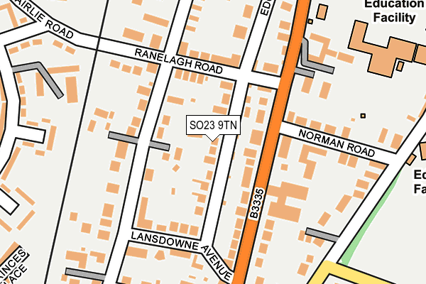 SO23 9TN map - OS OpenMap – Local (Ordnance Survey)