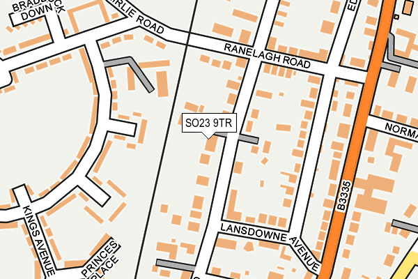 SO23 9TR map - OS OpenMap – Local (Ordnance Survey)