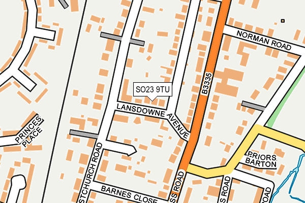 SO23 9TU map - OS OpenMap – Local (Ordnance Survey)