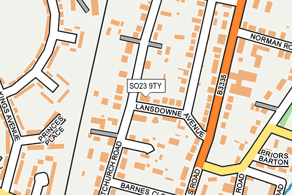 SO23 9TY map - OS OpenMap – Local (Ordnance Survey)