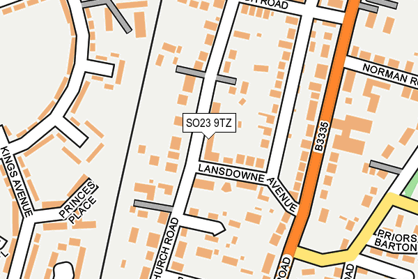 SO23 9TZ map - OS OpenMap – Local (Ordnance Survey)