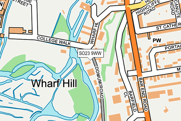 SO23 9WW map - OS OpenMap – Local (Ordnance Survey)