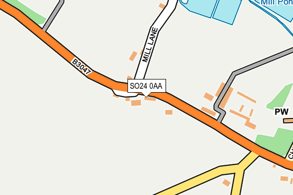 SO24 0AA map - OS OpenMap – Local (Ordnance Survey)