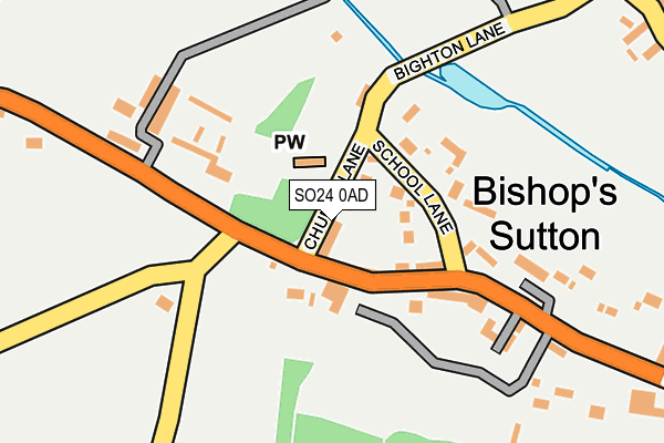 SO24 0AD map - OS OpenMap – Local (Ordnance Survey)