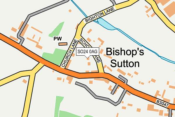 SO24 0AG map - OS OpenMap – Local (Ordnance Survey)