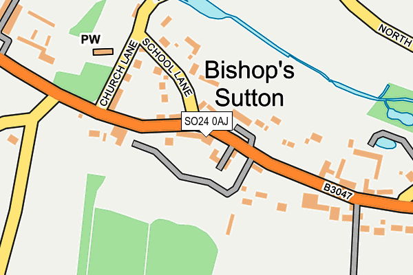 SO24 0AJ map - OS OpenMap – Local (Ordnance Survey)