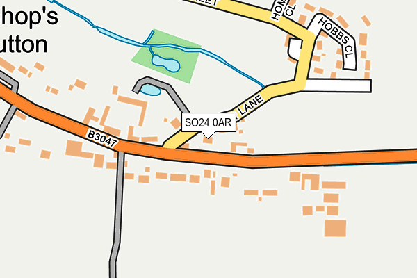 SO24 0AR map - OS OpenMap – Local (Ordnance Survey)