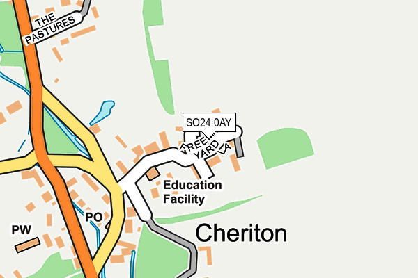 SO24 0AY map - OS OpenMap – Local (Ordnance Survey)