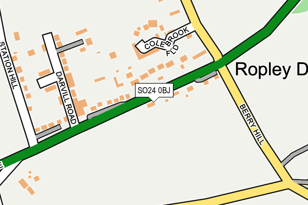 SO24 0BJ map - OS OpenMap – Local (Ordnance Survey)