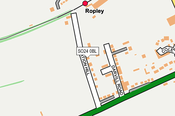 SO24 0BL map - OS OpenMap – Local (Ordnance Survey)