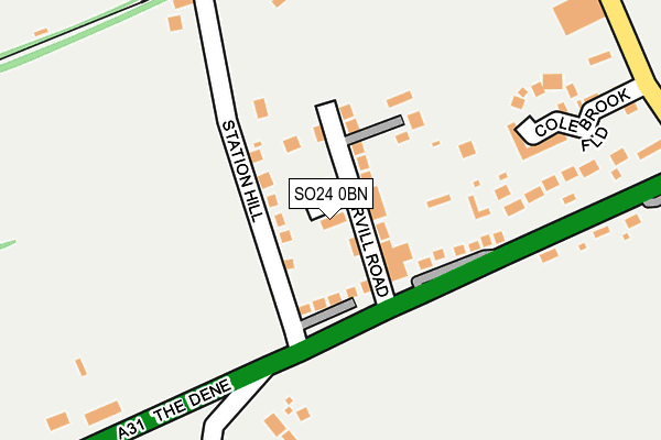 SO24 0BN map - OS OpenMap – Local (Ordnance Survey)