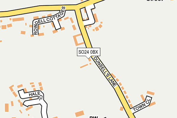 SO24 0BX map - OS OpenMap – Local (Ordnance Survey)