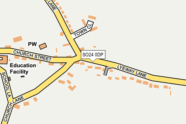 SO24 0DP map - OS OpenMap – Local (Ordnance Survey)