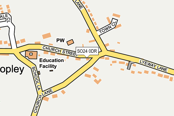 SO24 0DR map - OS OpenMap – Local (Ordnance Survey)