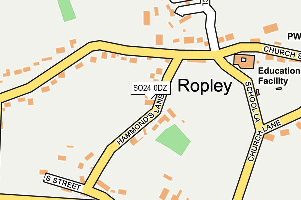 SO24 0DZ map - OS OpenMap – Local (Ordnance Survey)