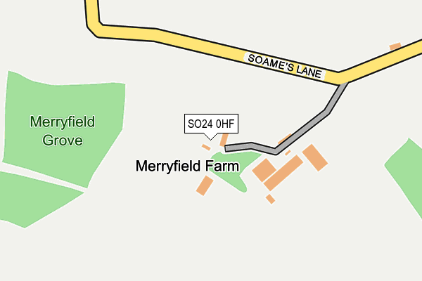 SO24 0HF map - OS OpenMap – Local (Ordnance Survey)