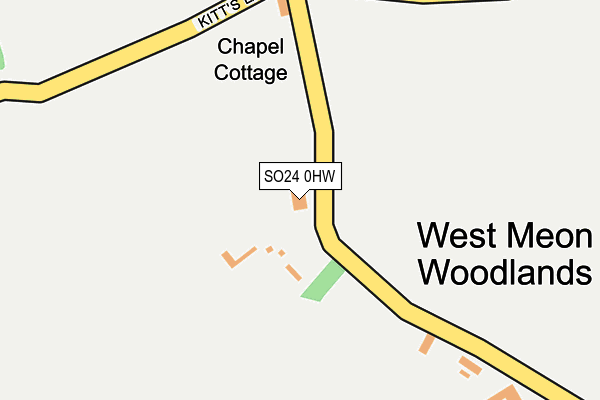 SO24 0HW map - OS OpenMap – Local (Ordnance Survey)