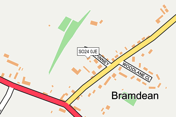 SO24 0JE map - OS OpenMap – Local (Ordnance Survey)