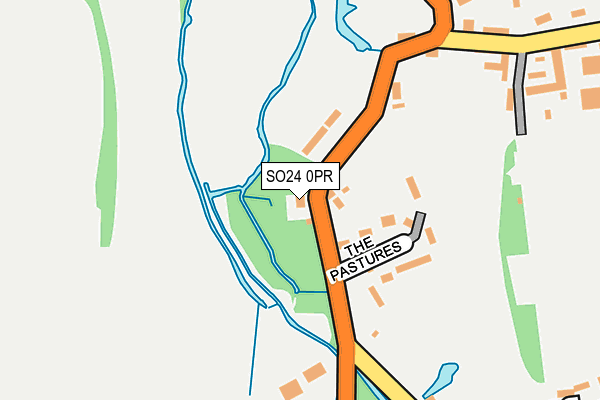 SO24 0PR map - OS OpenMap – Local (Ordnance Survey)