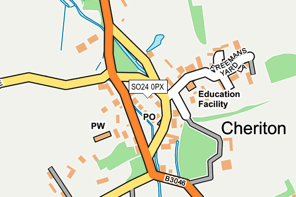 SO24 0PX map - OS OpenMap – Local (Ordnance Survey)