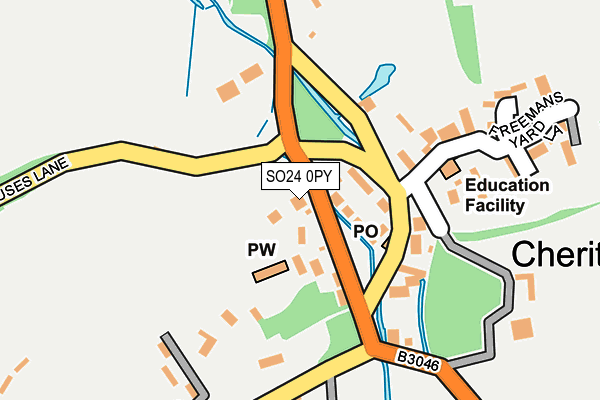 SO24 0PY map - OS OpenMap – Local (Ordnance Survey)