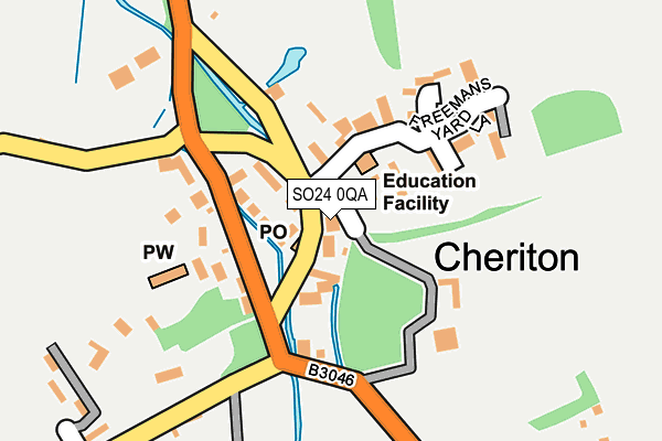 SO24 0QA map - OS OpenMap – Local (Ordnance Survey)