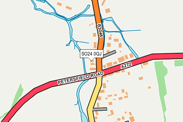 SO24 0QJ map - OS OpenMap – Local (Ordnance Survey)