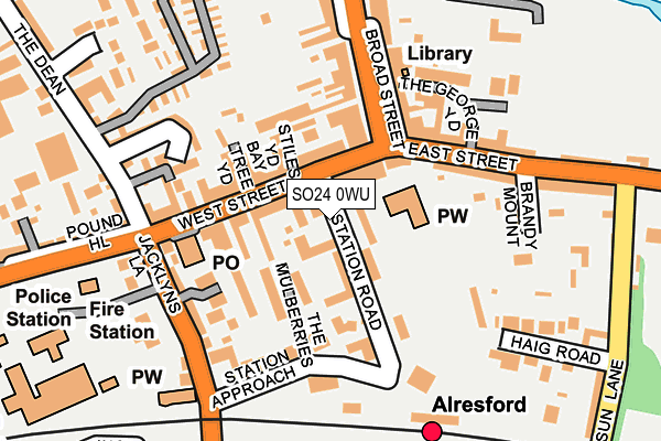 SO24 0WU map - OS OpenMap – Local (Ordnance Survey)