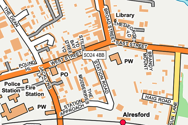 SO24 4BB map - OS OpenMap – Local (Ordnance Survey)