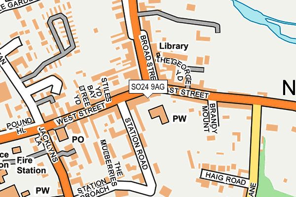 SO24 9AG map - OS OpenMap – Local (Ordnance Survey)