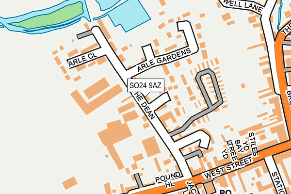 SO24 9AZ map - OS OpenMap – Local (Ordnance Survey)
