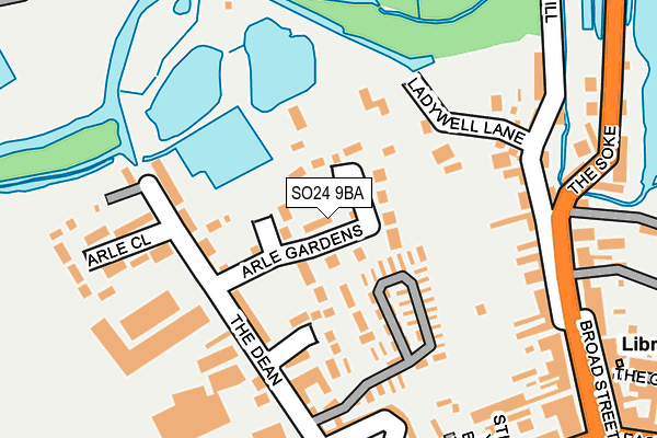 SO24 9BA map - OS OpenMap – Local (Ordnance Survey)
