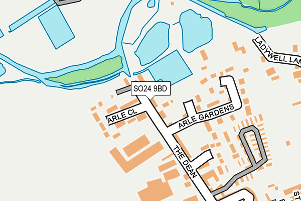 SO24 9BD map - OS OpenMap – Local (Ordnance Survey)
