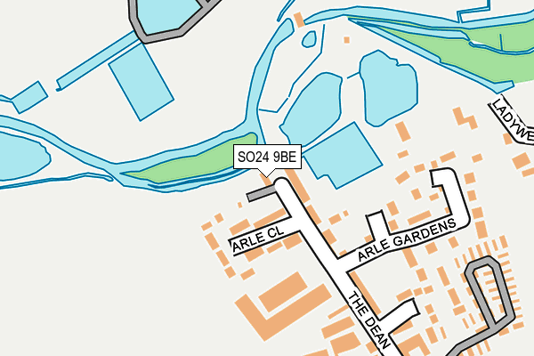 SO24 9BE map - OS OpenMap – Local (Ordnance Survey)