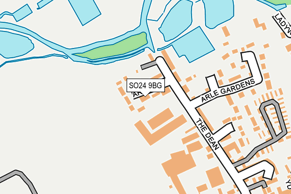 SO24 9BG map - OS OpenMap – Local (Ordnance Survey)